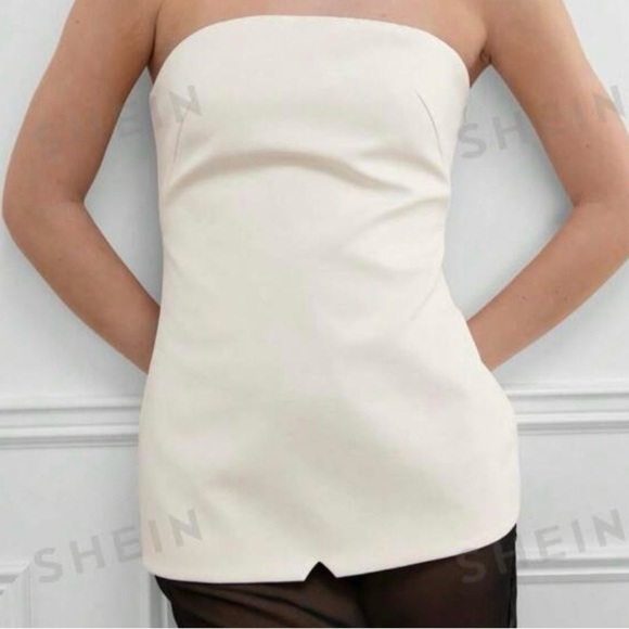 MissGuided Tailored Long Bardot Top NWT Size XS - Picture 1 of 2